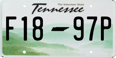TN license plate F1897P
