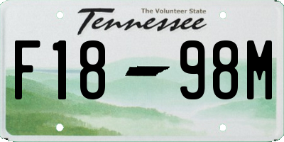 TN license plate F1898M