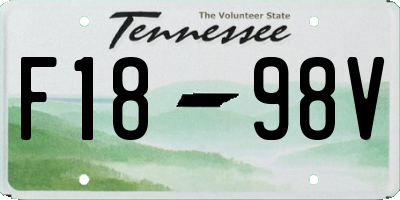 TN license plate F1898V