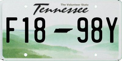 TN license plate F1898Y