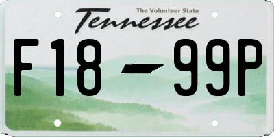 TN license plate F1899P
