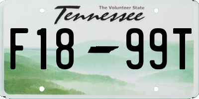 TN license plate F1899T