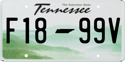 TN license plate F1899V
