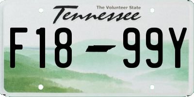 TN license plate F1899Y