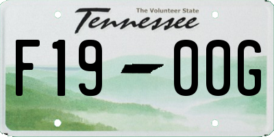 TN license plate F1900G