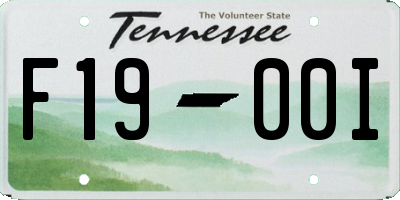 TN license plate F1900I