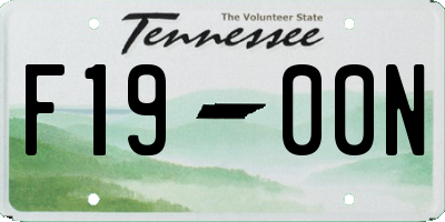 TN license plate F1900N