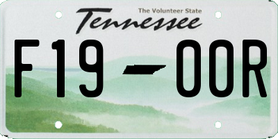 TN license plate F1900R