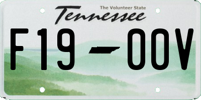 TN license plate F1900V