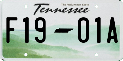TN license plate F1901A
