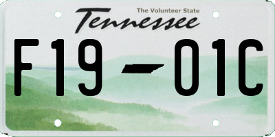 TN license plate F1901C