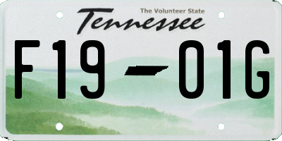 TN license plate F1901G
