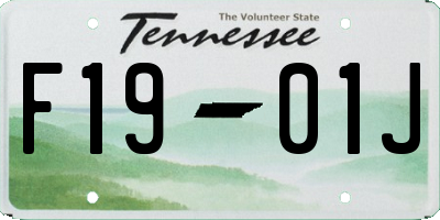 TN license plate F1901J