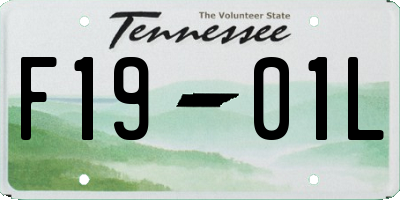 TN license plate F1901L