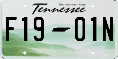 TN license plate F1901N