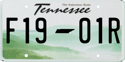 TN license plate F1901R