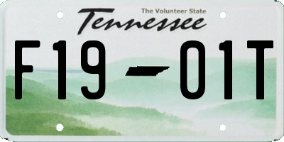 TN license plate F1901T