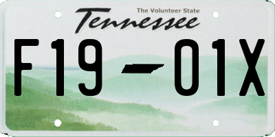 TN license plate F1901X