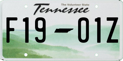 TN license plate F1901Z