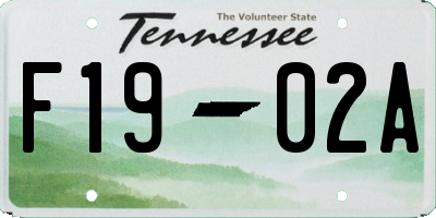 TN license plate F1902A
