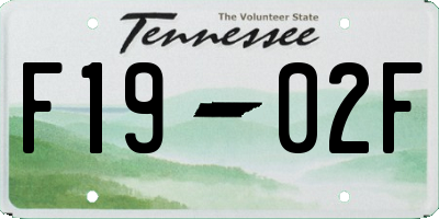 TN license plate F1902F