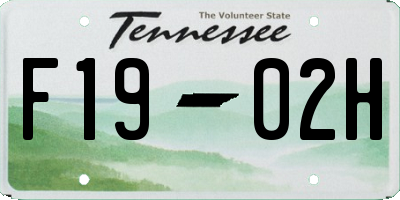 TN license plate F1902H