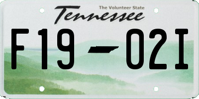 TN license plate F1902I