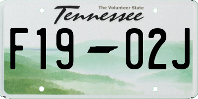 TN license plate F1902J