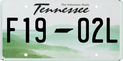 TN license plate F1902L