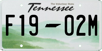 TN license plate F1902M