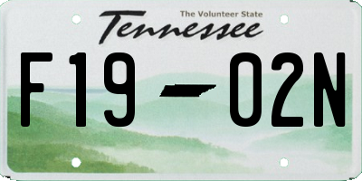 TN license plate F1902N