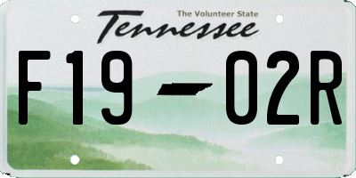 TN license plate F1902R