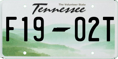 TN license plate F1902T