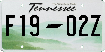 TN license plate F1902Z