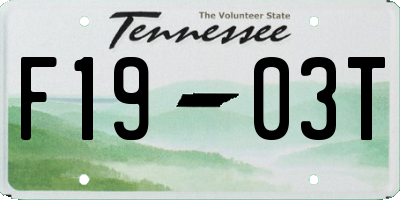 TN license plate F1903T