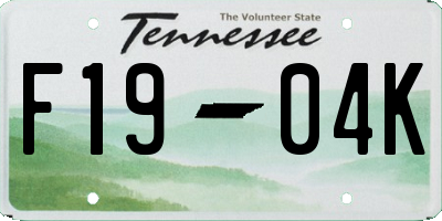 TN license plate F1904K