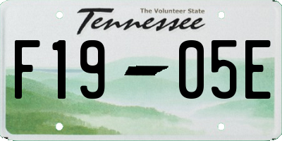 TN license plate F1905E