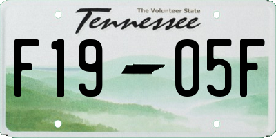 TN license plate F1905F