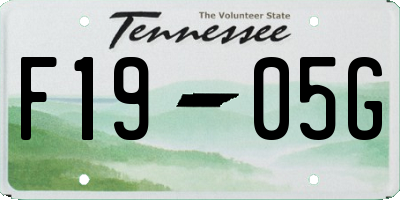 TN license plate F1905G