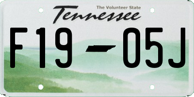 TN license plate F1905J