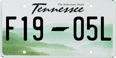 TN license plate F1905L