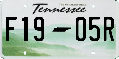 TN license plate F1905R