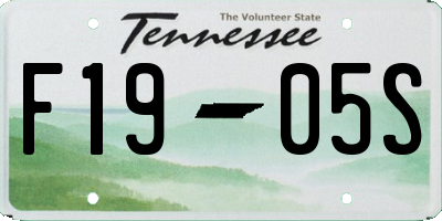 TN license plate F1905S