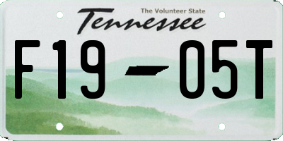 TN license plate F1905T