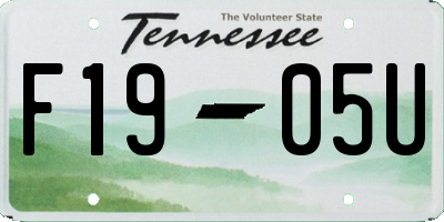TN license plate F1905U