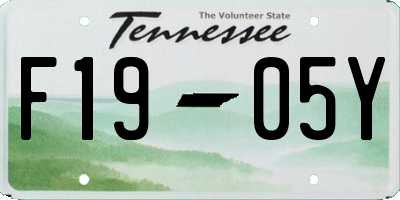 TN license plate F1905Y