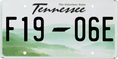TN license plate F1906E