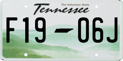 TN license plate F1906J