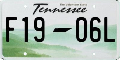 TN license plate F1906L