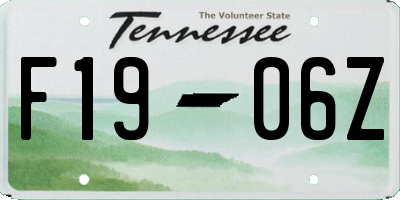 TN license plate F1906Z